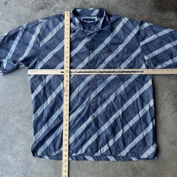 VINTAGE PHAT FARM NYC BUTTON UP SHIRT MENS XL STRIPED Y2K 00S BAGGY LOOSE - Picture 5 of 5
